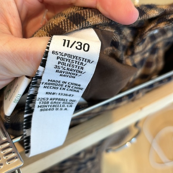 Regeneration Trousers Wide Leg Check NWT Size 11 - Picture 7 of 7